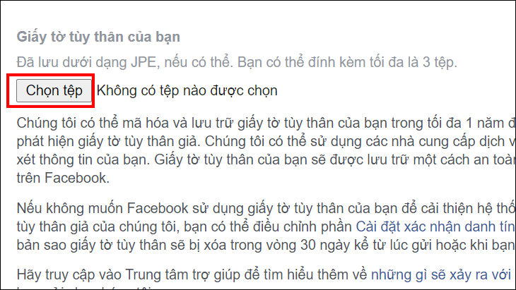 Chọn tải tệp để tải hình ảnh lên 