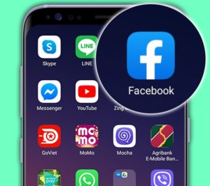 Vào ứng dụng Facebook.